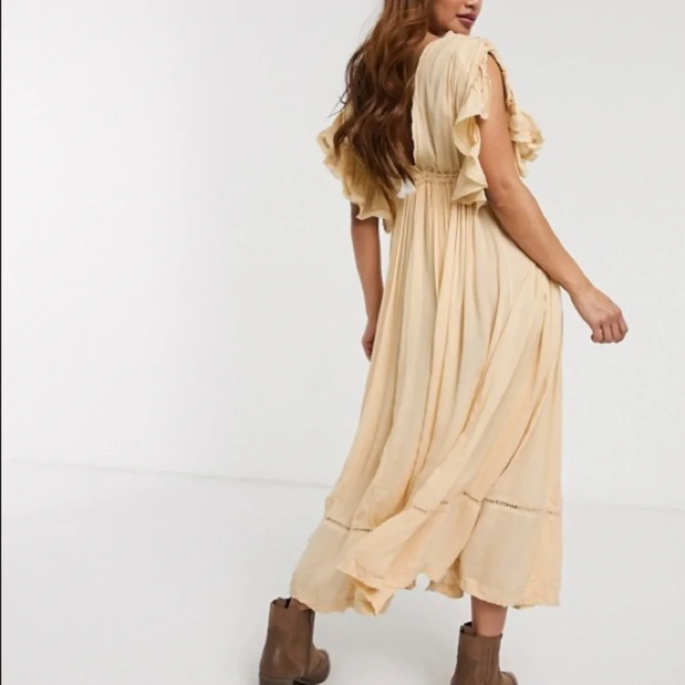 Free People Cream Midi Dress